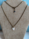 Milky White Sea Glass Pendant Necklace