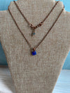 Cobalt Blue Sea Glass Pendant Necklace
