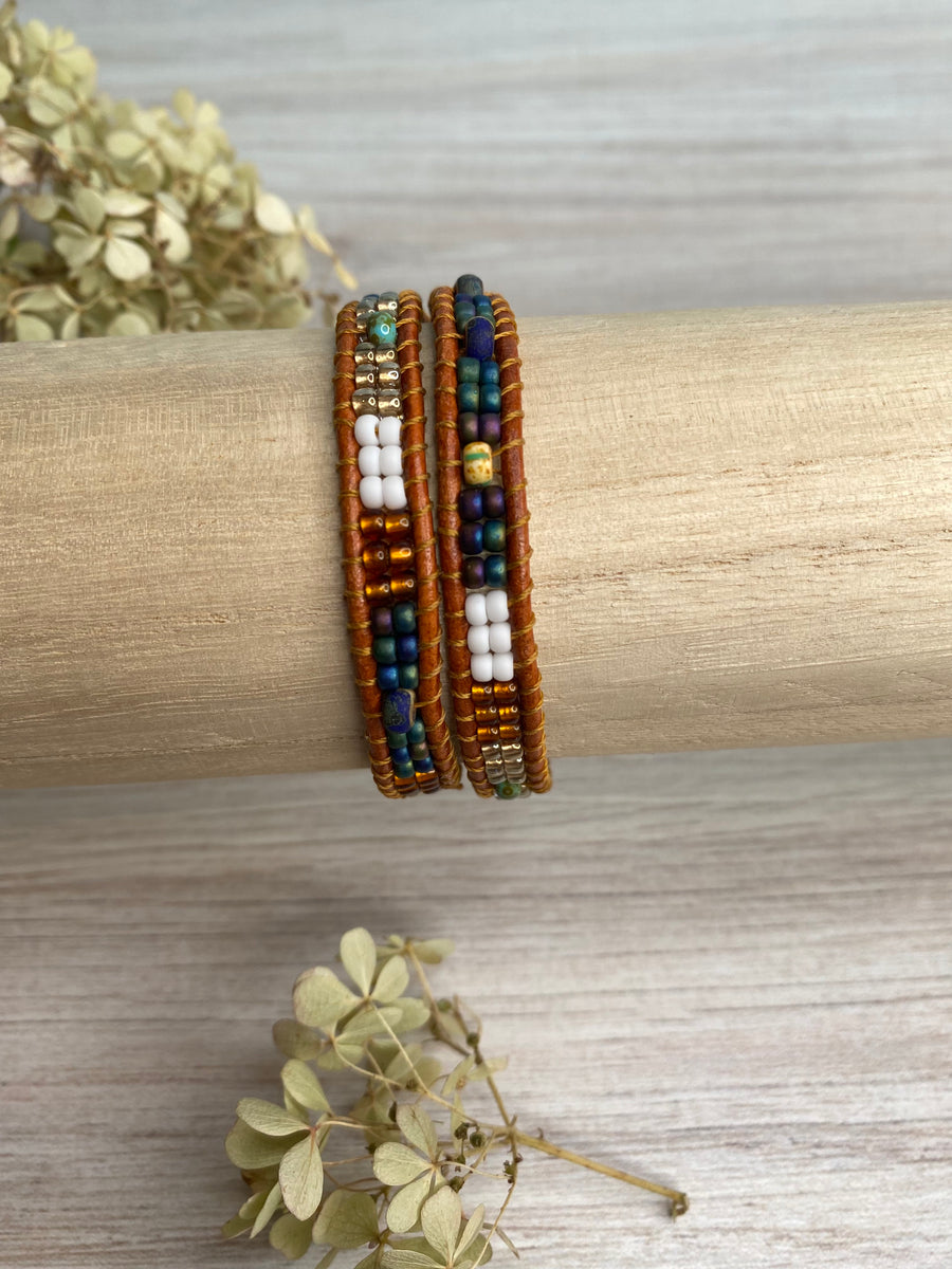 Multilayer Wrap Leather Bracelet - Boho Bracelets – Boho Beach Hut