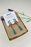 Bohemian Style Copper Heart Earrings - Made with Japanese Delica's