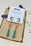 Bohemian Style Copper Leaf Earrings - Made with Japanese Delica's