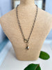 Stunning Lariat Necklace with Pearls and a Smokey Quartz Semi precious Bead