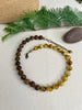 16" to 18 " - Golden Tiger Eye Semi Precious Stones & Natural Finish Wood Beads - 10mm Beads