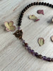 19" Necklace Featuring Purple Rutilated Quartz Semi Precious Stones