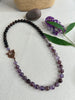 19" Necklace Featuring Purple Rutilated Quartz Semi Precious Stones