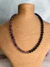19" Necklace Featuring Purple Rutilated Quartz Semi Precious Stones