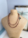 Rosewood & Pietersite Semi Precious Stones - Boho Earthy Necklace