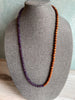 Beautiful Necklace Featuring Matte Amethyst Semi Precious Stones & Handmade Wood Beads