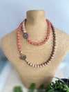 Featuring Rose Quartz Semi Precious Stones - Boho Earthy Necklace