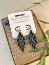 Argyle Diamond Shaped Earrings in Metallic Colours featuring Japanese Miyuki Beads - Sterling Silver Ear Wires