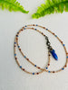 25” Necklace - Features Soft Tan Crystals with Kyanite and Hessonite Semi Precious Stones