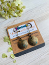 Antique Brass Floral Textured Earrings