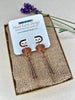 Copper Heart Earrings - Made with Japanese Delica's