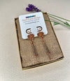 Copper Heart Earrings - Made with Japanese Delica's