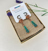 Bohemian Style Copper Heart Earrings - Made with Japanese Delica's
