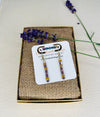 Soft Lavender Contemporary Tila Beaded Earrings