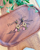 Antique Brass Earrings with Rose Charms