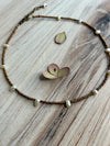 Bronze Coloured Pearl Boho Necklace Featuring Fresh Water Pearls
