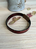 Cherry Brown Unisex Leather Bracelet With Antique Copper Magnetic Clasp - Bracelet Size 8 - Large