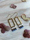 Brass Earrings with Japanese Miyuki Beads