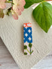 Loom Bracelet - Sliding Adjustable Bracelet Clasp - Abstract Floral