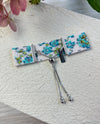 Loom Bracelet - Sliding Adjustable Bracelet Clasp - Soft Abstract Floral