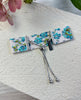 Loom Bracelet - Sliding Adjustable Bracelet Clasp - Soft Abstract Floral