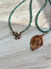 Copper Leaf & Turquoise Necklace