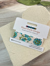 Loom Bracelet - Sliding Adjustable Bracelet Clasp - Soft Abstract Floral