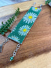 Wide Cuff Loom Bracelet - Lovely Daisies