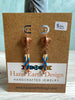 Bohemian Copper Heart Earrings - Made with Japanese Delica's