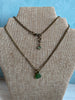 Small Green Sea Glass Pendant Necklace