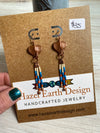 Bohemian Copper Heart Earrings - Made with Japanese Delica's