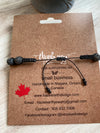 Men's / Unisex Black Cord Knotted Boho Bracelet - Fully Adjustable