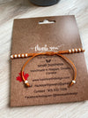 Orange Knotted Boho Bracelet - Fully Adjustable