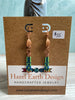 Bohemian Style Copper Leaf Earrings - Made with Japanese Delica's