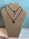 Olive Green Sea Glass Pendant Necklace