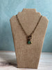 Blue Sea Glass Necklace with Swarovski Crystals