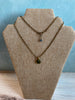 Olive Green Sea Glass Pendant Necklace