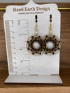 Snowflake Hoop Earrings - Made with Japanese and Czech Seed Beads