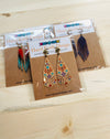 Warm Vanilla Bohemian Style Fringe Earrings - Made with Japanese Delica's