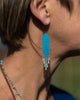 Teal Bohemian Style Fringe Earrings  - Made with Japanese Miyuki Delica Beads