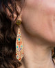 Warm Vanilla Bohemian Style Fringe Earrings - Made with Japanese Delica's