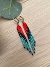 Bohemian Narrow Style Fringe Earrings - Made with Czech and Japanese Seed Beads