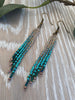 Narrow Bohemian Style Fringe Earrings - Made with Czech and Japanese Seed Beads