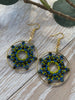 Snowflake Hoop Earrings - Made with Japanese and Czech Seed Beads