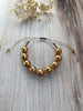 Lovely Gold Knotted Preciosa Pearl Bracelet - Fully Adjustable