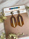Mid Size Boho Fringe Earrings - Made with Japanese and Czech Seed Beads