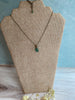 Blueish Teal Sea Glass Pendant Necklace