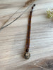 Leather Bracelet with an Antique Gold Heart Button - Size 6" to 7"